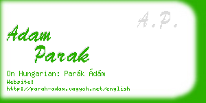 adam parak business card