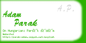 adam parak business card